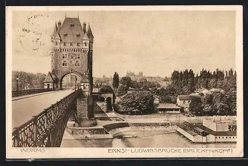 AK Worms, Ernst-Ludwigsbrücke (Brückenkopf)