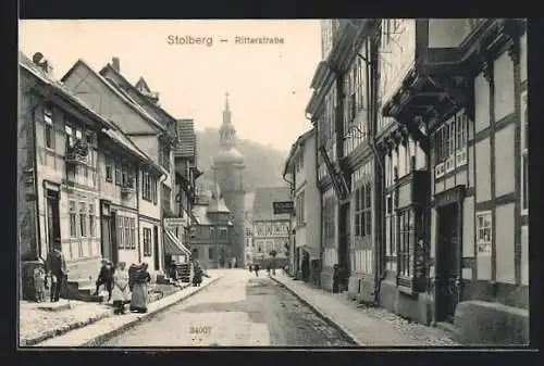 AK Stolberg / Harz, Schokoladen Andenken & Hotel auf der Ritterstrasse