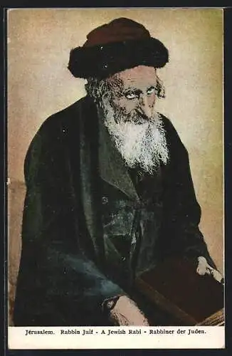 Künstler-AK Jerusalem, Rabbin Juif, Rabbiner der Juden