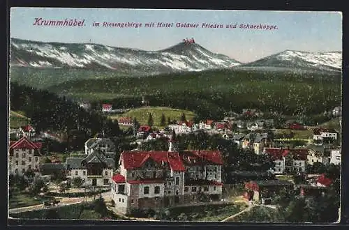 AK Krummhübel, Hotel goldener Frieden & Schneekoppe