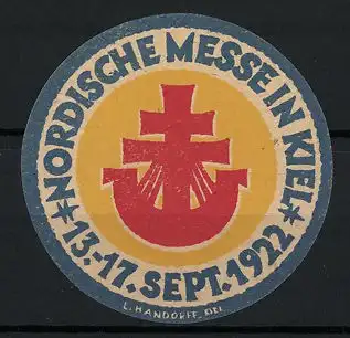 Reklamemarke Kiel, Nordische Messe 1922, Messelogo