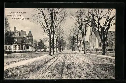 AK Unionville, CT, Main Street from Catholic Church