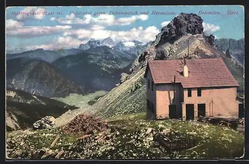 AK Ostertaghütte, Vajolontal mit Tschampatsch und Marmolata