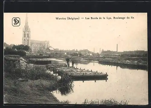 AK Wervicq, Les Bords de la Lys, Rouissage du lin