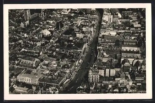 AK Anvers, Place de Meir, Strassenblick vom Flugzeug aus