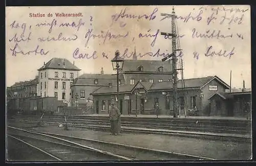 AK Welkenraedt, Station, Restaurant de Chemin de Fer