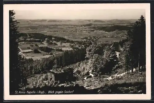 AK Seidorf i. Rsgb., St. Anna Kapelle mit Blick gegen den Ort