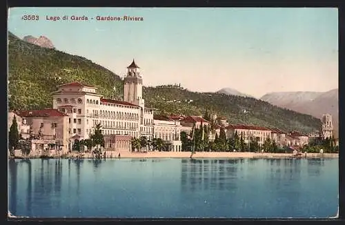 AK Gardone-Riviera, Partie am Lago di Garda