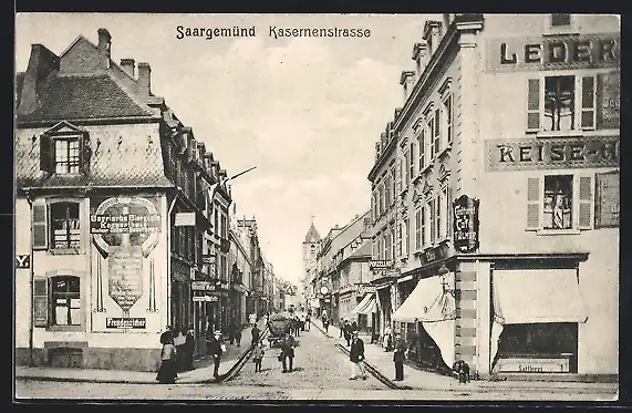 AK Saargemünd, Blick in die Kasernenstrasse