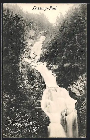 AK Lassing-Fall, Blick auf den Wasserfall