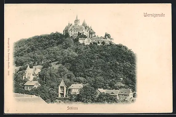 AK Wernigerode, Blick auf das Schloss