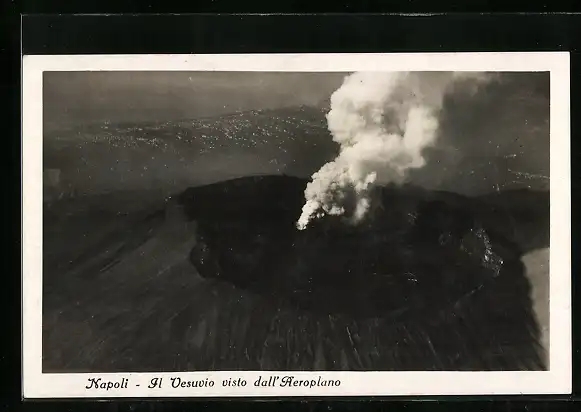 AK Napoli, Il Vesuvio visto dall`Aeroplano