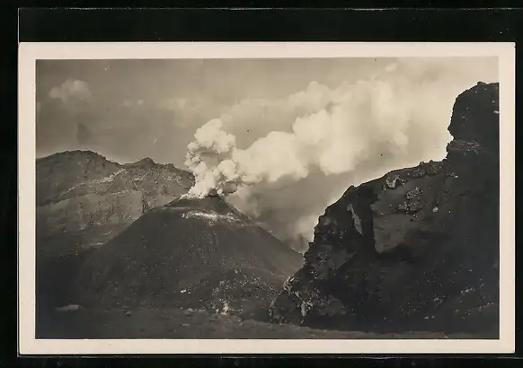AK Vesuvio, Cratere in eruzione 1926, Vulkan