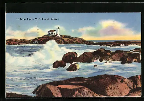 AK Maine, York Beach, Nubble Light, Leuchtturm