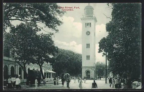 AK Colombo, Queen Street, Fort, Turmuhr