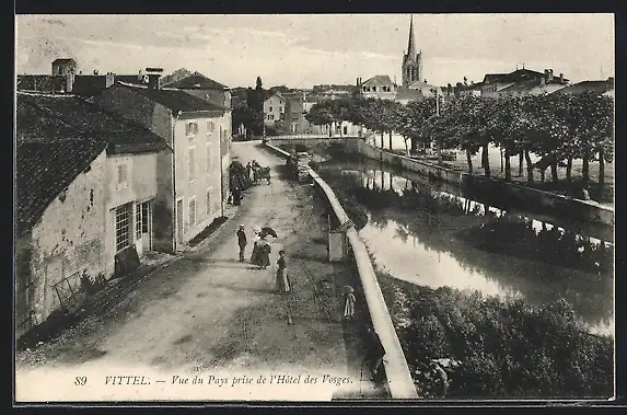 AK Vittel, View du Pays prise de l`Hotel dees Vosges