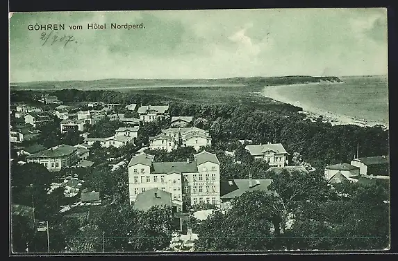 AK Göhren /Rügen, Teilansicht vom Hotel Nordperd