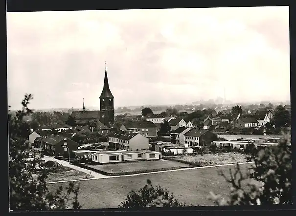 AK Alpen, Ortspartie mit Kirche