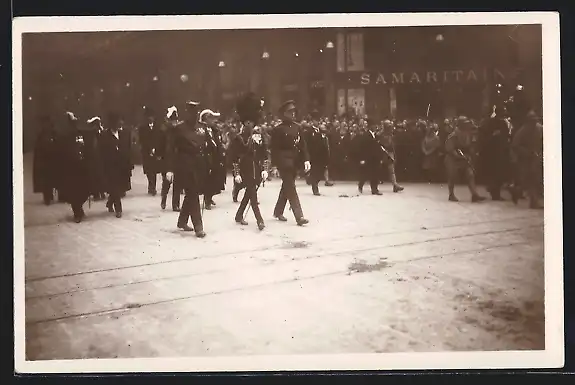 AK Funérailles du Maréchal Foch, 26.03.1929, Princes de Galles, Belgique et Monaco