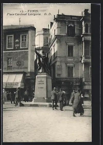 AK Tunis, Place Cardinal Lavigerie