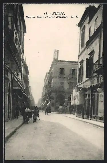 AK Tunis, Rue de Bone et Rue d`Italie