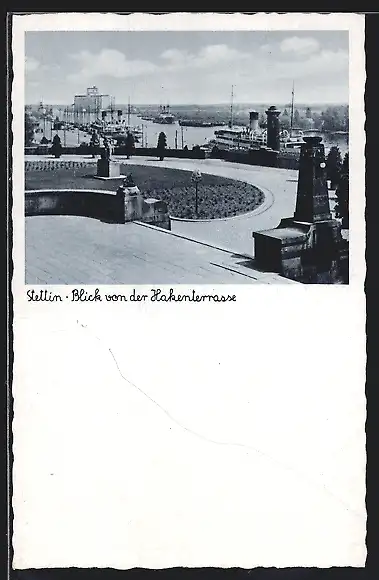 AK Stettin, Blick von der Hakenterrasse