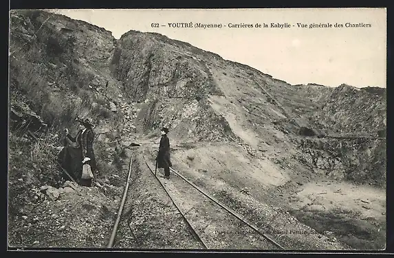 AK Voutré, Carrières de la Kabylie, Vue generale des Chantiers