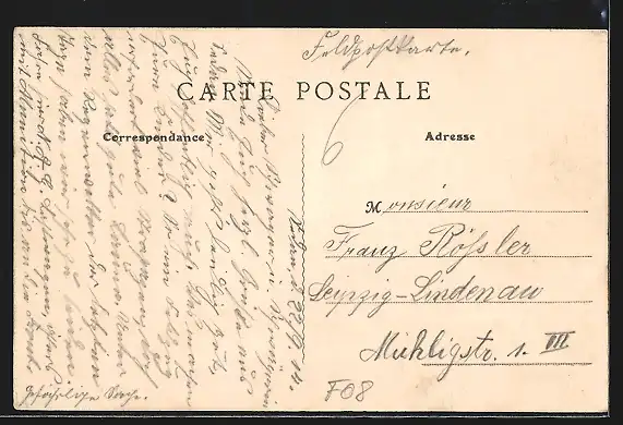 AK Sedan, Rue Ternaux, La Poste, Le Marché couvert