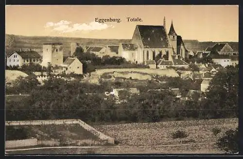 AK Eggenburg, Totalansicht mit Kirche