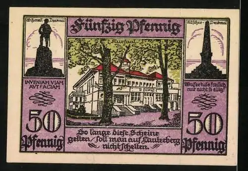 Notgeld Bad Lauterberg im Harz 1921, 50 Pfennig, Stadtwappen