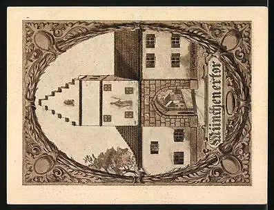 Notgeld Moosburg 1921, 25 Pfennig, Münchenertor, Wappen