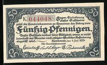 Notgeld Hannover 1921, 50 Pfennig, Leinepartie