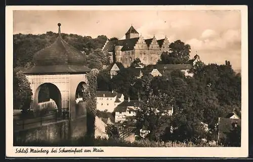 AK Schweinfurt, Schloss Mainberg mit Umgebung