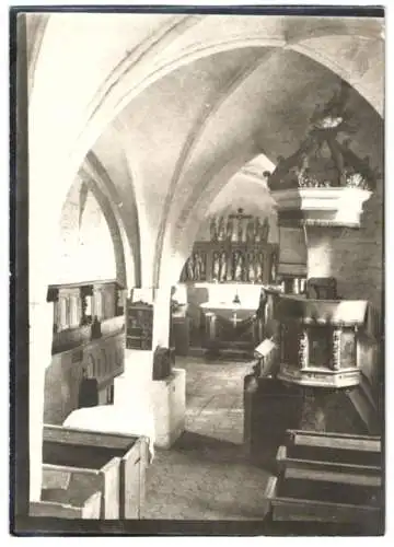 Fotografie W. Apel, Berlin, Ansicht Pechüle, Innenansicht der Dorfkirche