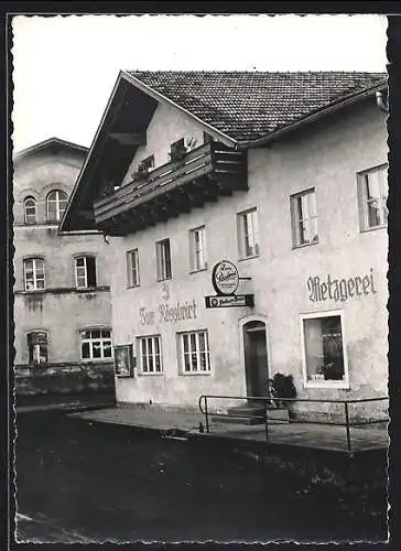 Foto-AK Lam, Gasthof zum Rösslwirt 1960