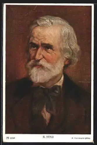 Künstler-AK Komponist G. Verdi im Portrait