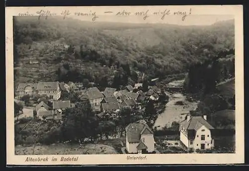 AK Altenbrak, Unterdorf im Bodetal