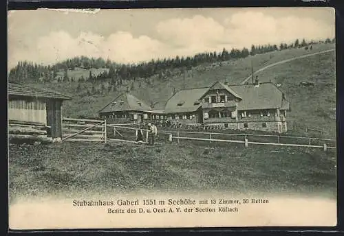 AK Stubalmhaus Gaberl der Section Köflach