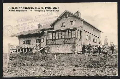 AK Rosegger-Alpenhaus, Berghütte auf der Pretul-Alpe