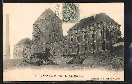 AK Epinac-les-Mines, Le Puits Hottinguer, Kohlebergbau