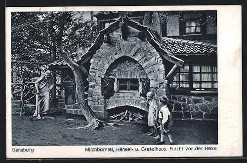 AK Bensberg, Hänsel- u. Gretelhaus, Furcht vor der Hexe