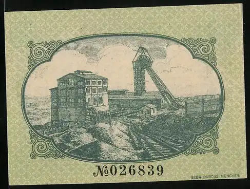 Notgeld Wiebelskirchen 1920, 25 Pfennig, Bergwerk