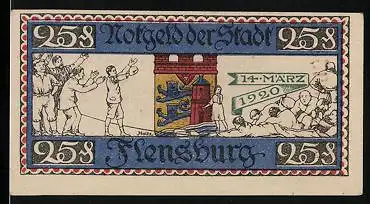 Notgeld Flensburg 1920, 25 Pfennig, Wappen