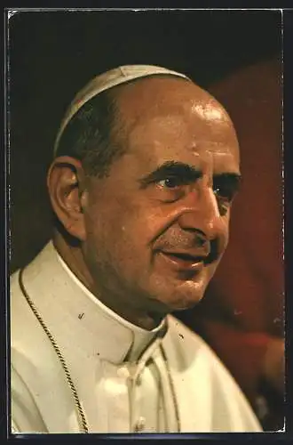 AK Portrait von Papst Paul VI. im Halbprofil