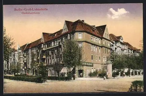 AK Berlin-Gross-Lichterfelde, Litfasssäule am Hindenburgdamm