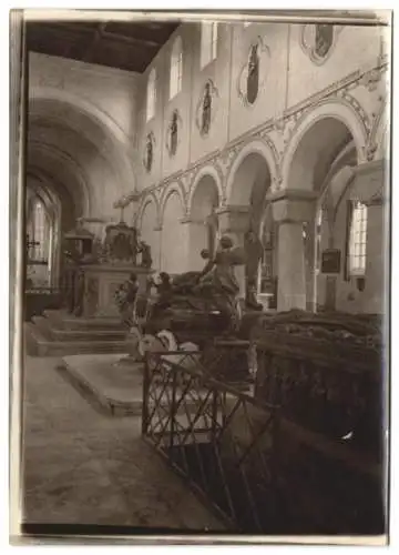 Fotografie W. Apel, Berlin, Ansicht Heilsbronn, Statuen in der Klosterkirche