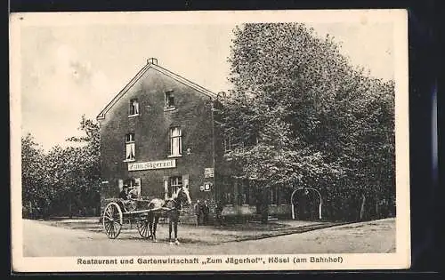 AK Hösel, Restaurant und Gartenwirtschaft Zum Jägerhof am Bahnhof