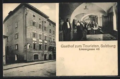 AK Salzburg, Gasthof zum Touristen, Linzergasse 43