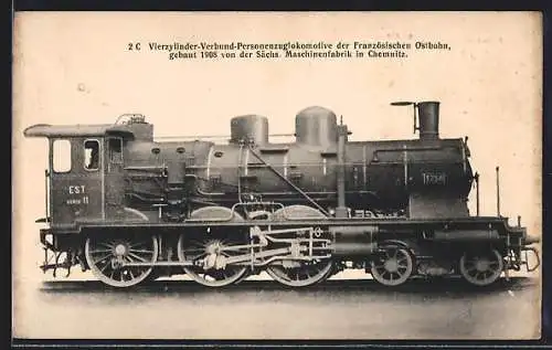 AK Personenzuglokomotive der französischen Ostbahn