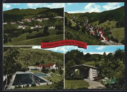 AK Lerbach / Harz, Freibad, Teil- und Gesamtansichten